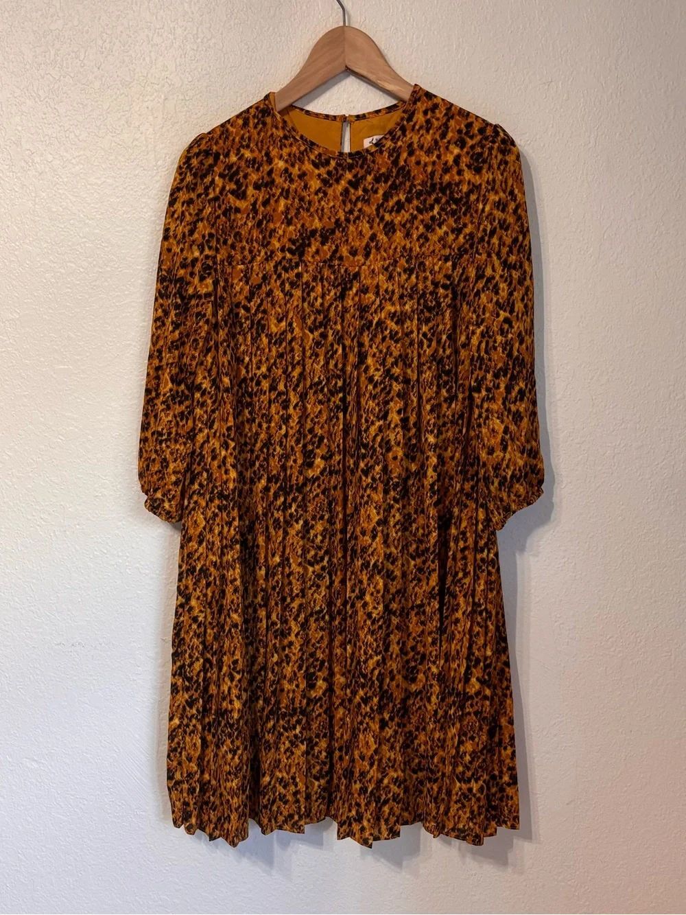 Nanette Lepore Animal Print Pleated Mini Dress Size 8